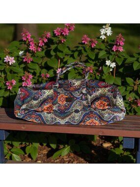 KINDFOLK Multicolor Paisley Canvas Tote Carry Yoga Mat Bag